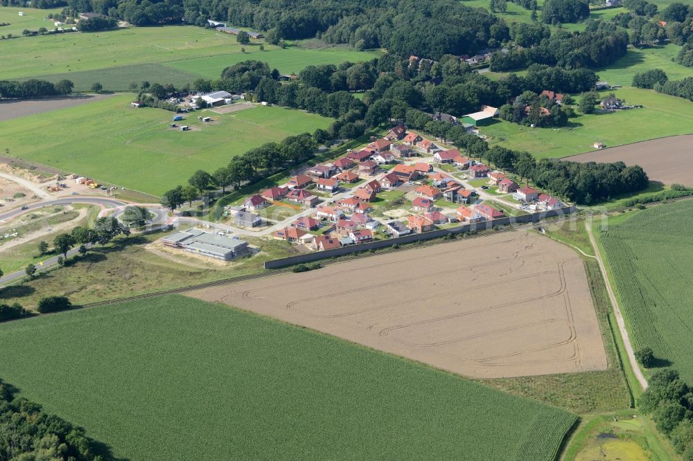 Stade from above - New construction site Heidesiedlung Riensfoerde in Stade in the state of Lower Saxony, Germany