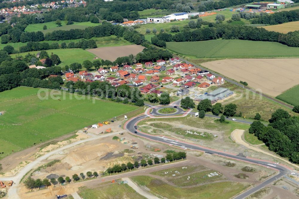 Aerial photograph Stade - New construction site Heidesiedlung Riensfoerde in Stade in the state of Lower Saxony, Germany