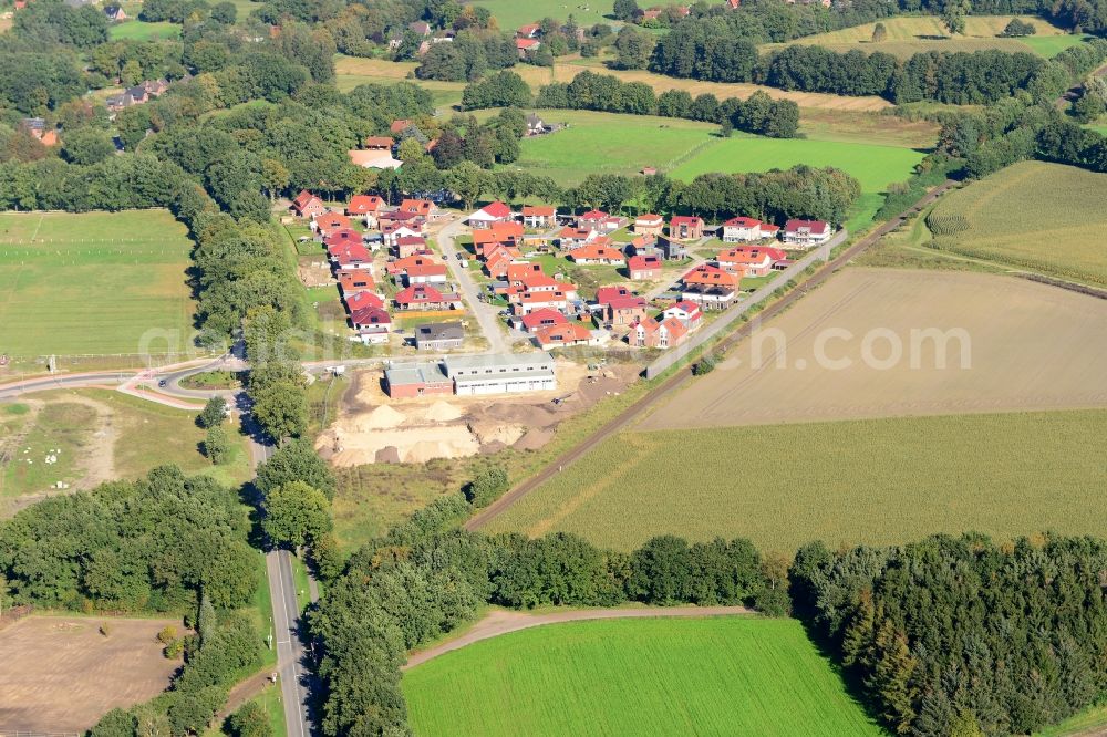 Stade from above - New construction site Heidesiedlung Riensfoerde in Stade in the state of Lower Saxony, Germany