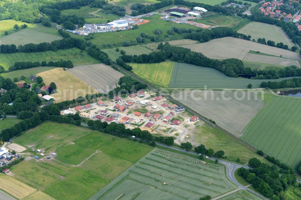 Stade from above - New construction site Heidesiedlung Riensfoerde in Stade in the state of Lower Saxony, Germany