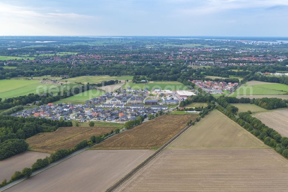 Aerial photograph Stade - New construction site Heidesiedlung Riensfoerde in Stade in the state of Lower Saxony, Germany