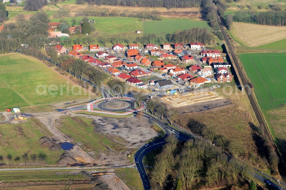 Stade from the bird's eye view: New construction site Heidesiedlung Riensfoerde in Stade in the state of Lower Saxony, Germany