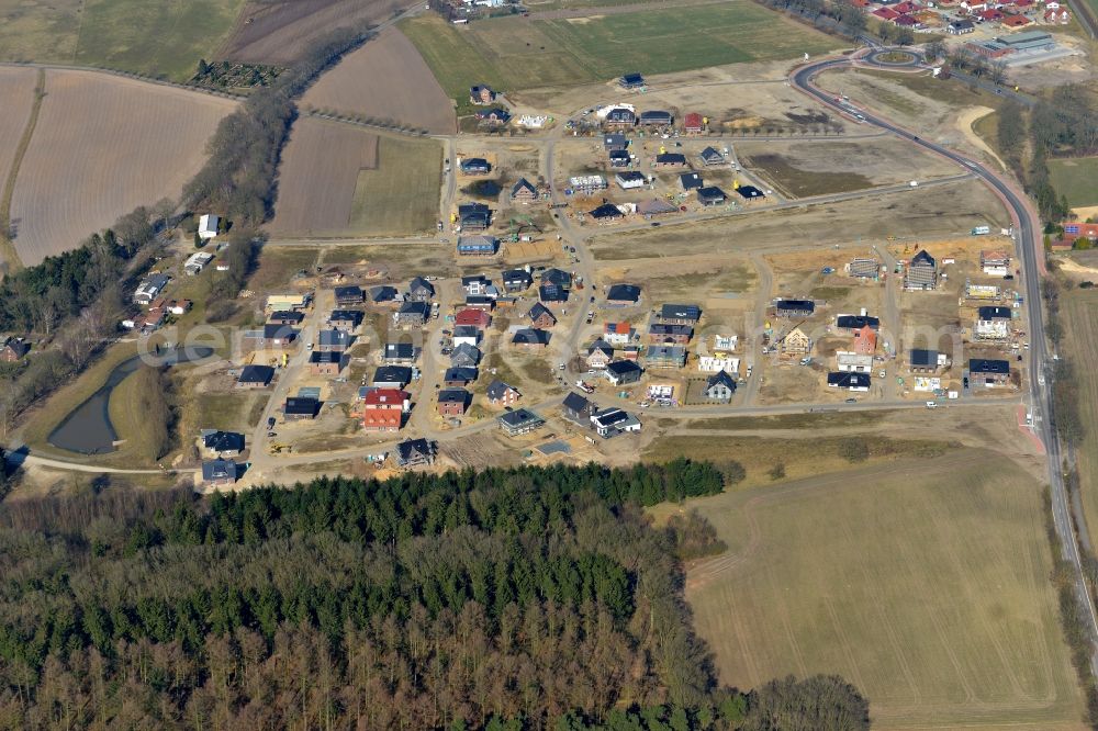 Stade from the bird's eye view: New construction site Heidesiedlung Riensfoerde in Stade in the state of Lower Saxony, Germany