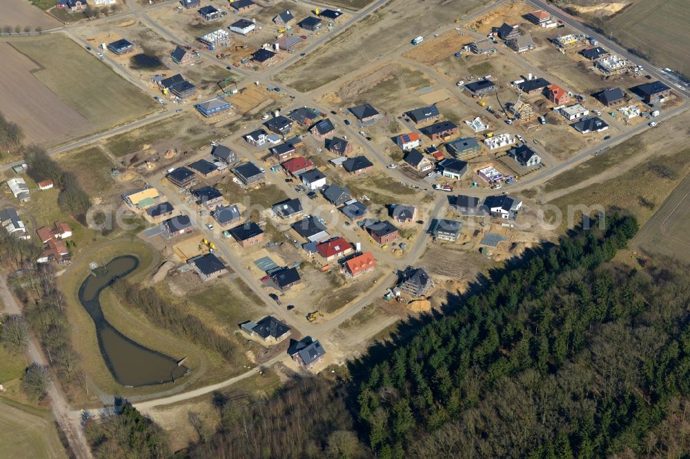 Stade from above - New construction site Heidesiedlung Riensfoerde in Stade in the state of Lower Saxony, Germany