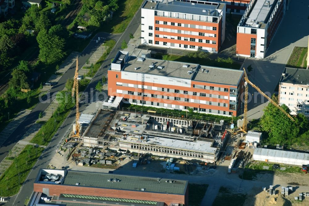 Aerial photograph Rostock - Campus university area with new construction site Instituts fuer Chemie on Albert-Einstein-Strasse in Rostock in the state Mecklenburg - Western Pomerania, Germany