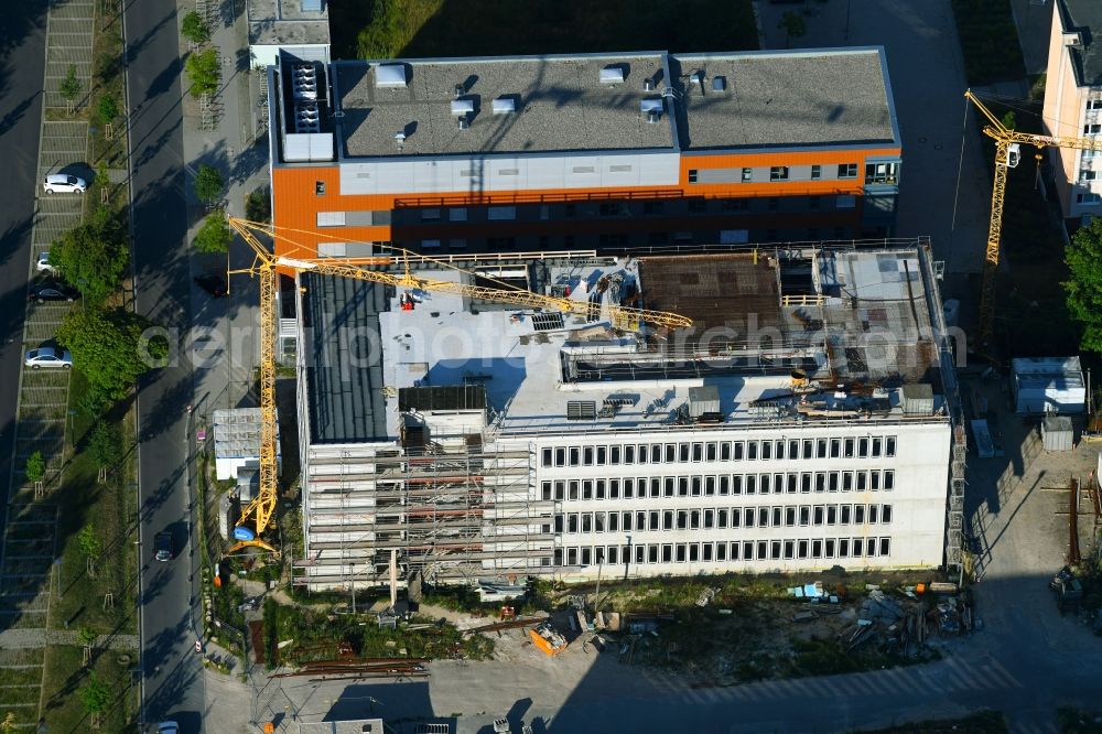 Rostock from above - Campus university area with new construction site Instituts fuer Chemie on Albert-Einstein-Strasse in Rostock in the state Mecklenburg - Western Pomerania, Germany