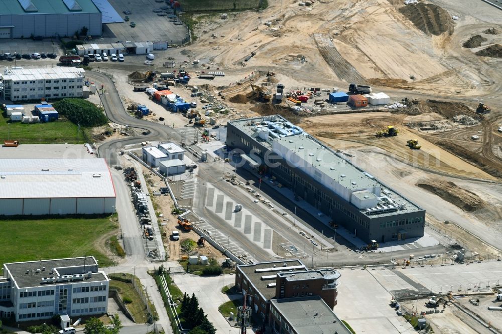 Aerial image Schönefeld - Expansion and construction site on the grounds of the airport Regierungsflughafen - Empfangsgebaeude in Protokollbereich on Flughafen BER in Schoenefeld in the state Brandenburg, Germany