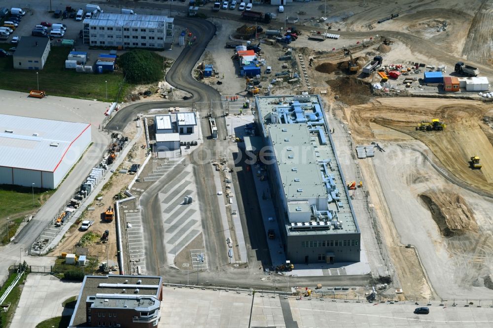 Aerial photograph Schönefeld - Expansion and construction site on the grounds of the airport Regierungsflughafen - Empfangsgebaeude in Protokollbereich on Flughafen BER in Schoenefeld in the state Brandenburg, Germany