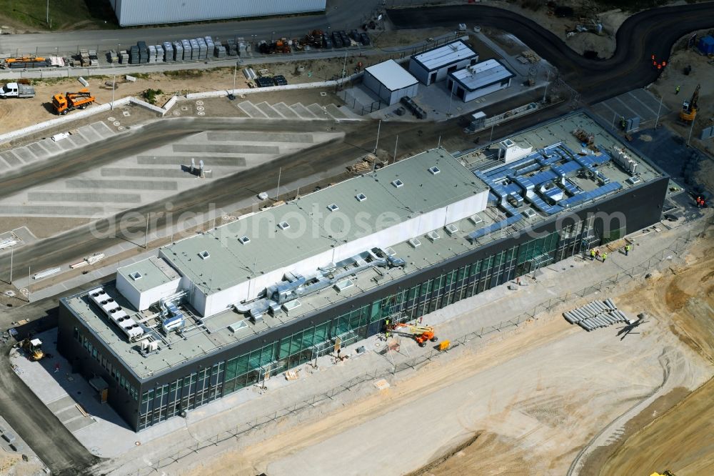 Aerial photograph Schönefeld - Expansion and construction site on the grounds of the airport Regierungsflughafen - Empfangsgebaeude in Protokollbereich on Flughafen BER in Schoenefeld in the state Brandenburg, Germany