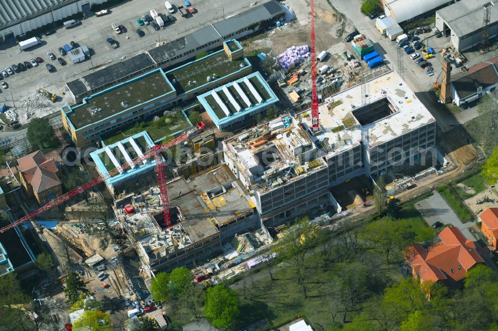 Aerial image Berlin - New construction site for a rehabilitation center of the rehabilitation clinic of BG Klinikum Unfallkrankenhaus Berlin gGmbH in the district Marzahn in Berlin, Germany