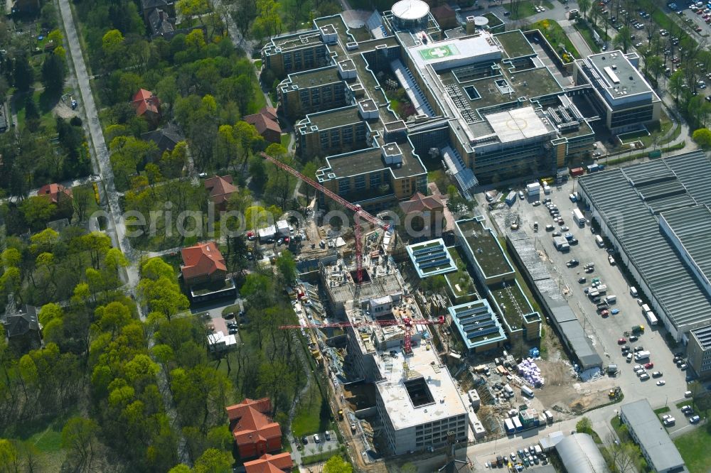 Berlin from above - New construction site for a rehabilitation center of the rehabilitation clinic of BG Klinikum Unfallkrankenhaus Berlin gGmbH in the district Marzahn in Berlin, Germany