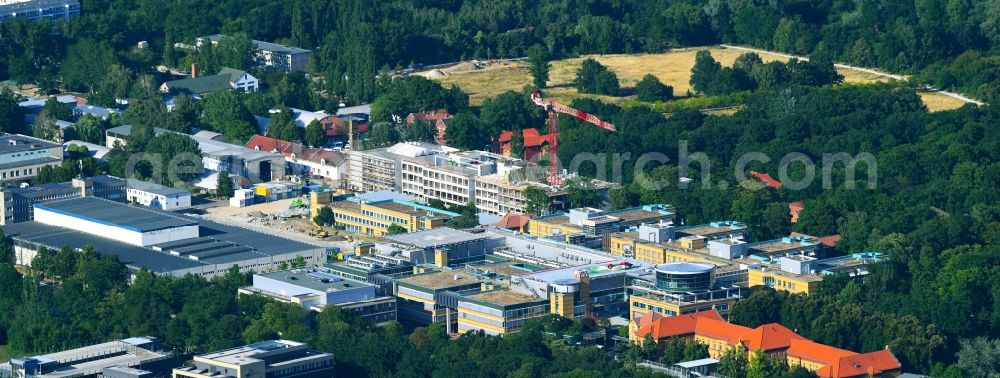 Aerial photograph Berlin - New construction site for a rehabilitation center of the rehabilitation clinic of BG Klinikum Unfallkrankenhaus Berlin gGmbH in the district Marzahn in Berlin, Germany