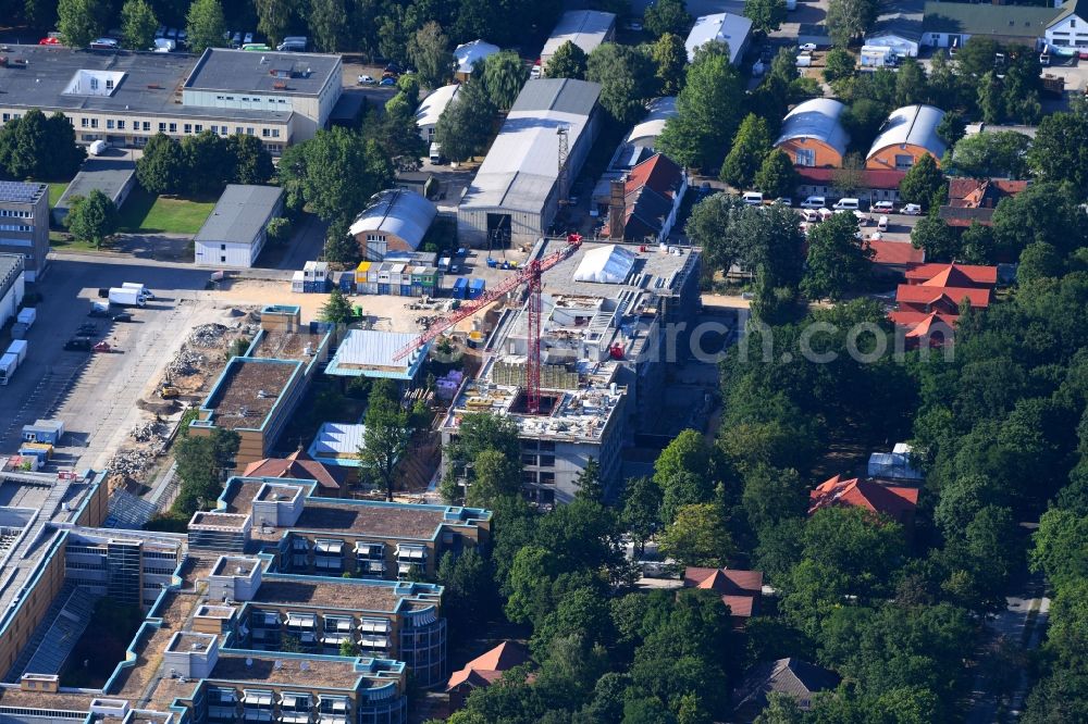 Aerial image Berlin - New construction site for a rehabilitation center of the rehabilitation clinic of BG Klinikum Unfallkrankenhaus Berlin gGmbH in the district Marzahn in Berlin, Germany