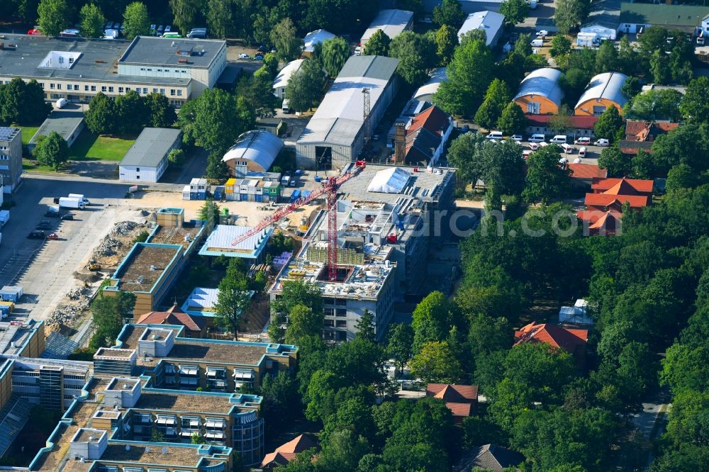 Aerial photograph Berlin - New construction site for a rehabilitation center of the rehabilitation clinic of BG Klinikum Unfallkrankenhaus Berlin gGmbH in the district Marzahn in Berlin, Germany