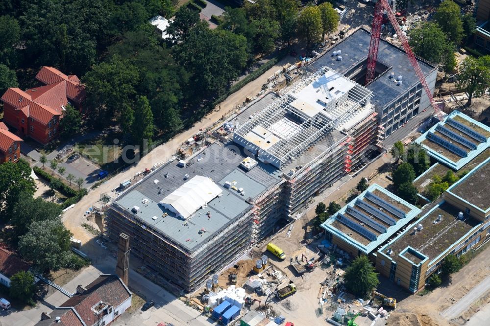 Berlin from above - New construction site for a rehabilitation center of the rehabilitation clinic of BG Klinikum Unfallkrankenhaus Berlin gGmbH in the district Marzahn in Berlin, Germany