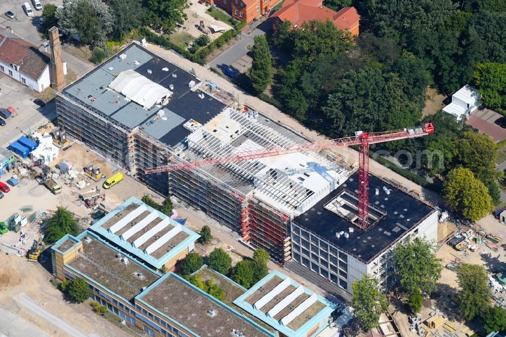 Berlin from above - New construction site for a rehabilitation center of the rehabilitation clinic of BG Klinikum Unfallkrankenhaus Berlin gGmbH in the district Marzahn in Berlin, Germany