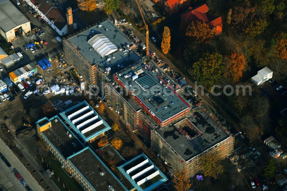 Berlin from above - New construction site for a rehabilitation center of the rehabilitation clinic of BG Klinikum Unfallkrankenhaus Berlin gGmbH in the district Marzahn in Berlin, Germany