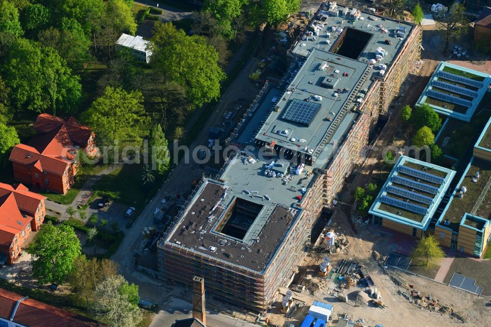 Aerial image Berlin - New construction site for a rehabilitation center of the rehabilitation clinic of BG Klinikum Unfallkrankenhaus Berlin gGmbH in the district Marzahn in Berlin, Germany