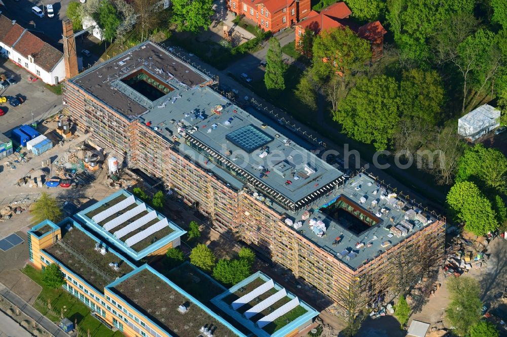 Berlin from the bird's eye view: New construction site for a rehabilitation center of the rehabilitation clinic of BG Klinikum Unfallkrankenhaus Berlin gGmbH in the district Marzahn in Berlin, Germany