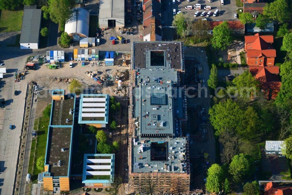 Aerial image Berlin - New construction site for a rehabilitation center of the rehabilitation clinic of BG Klinikum Unfallkrankenhaus Berlin gGmbH in the district Marzahn in Berlin, Germany