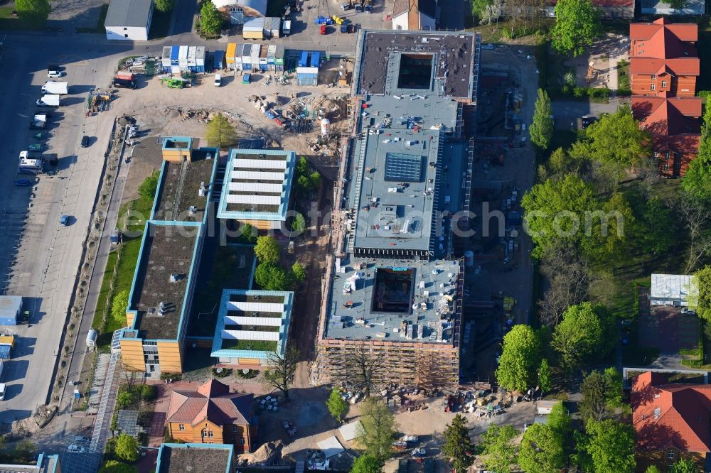 Aerial photograph Berlin - New construction site for a rehabilitation center of the rehabilitation clinic of BG Klinikum Unfallkrankenhaus Berlin gGmbH in the district Marzahn in Berlin, Germany