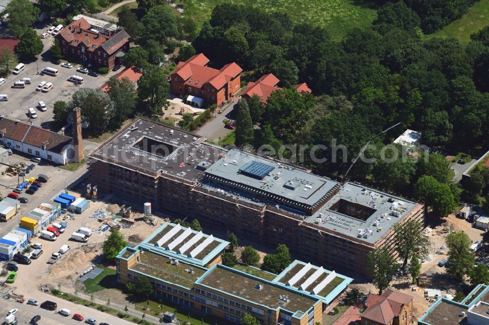 Aerial photograph Berlin - New construction site for a rehabilitation center of the rehabilitation clinic of BG Klinikum Unfallkrankenhaus Berlin gGmbH in the district Marzahn in Berlin, Germany