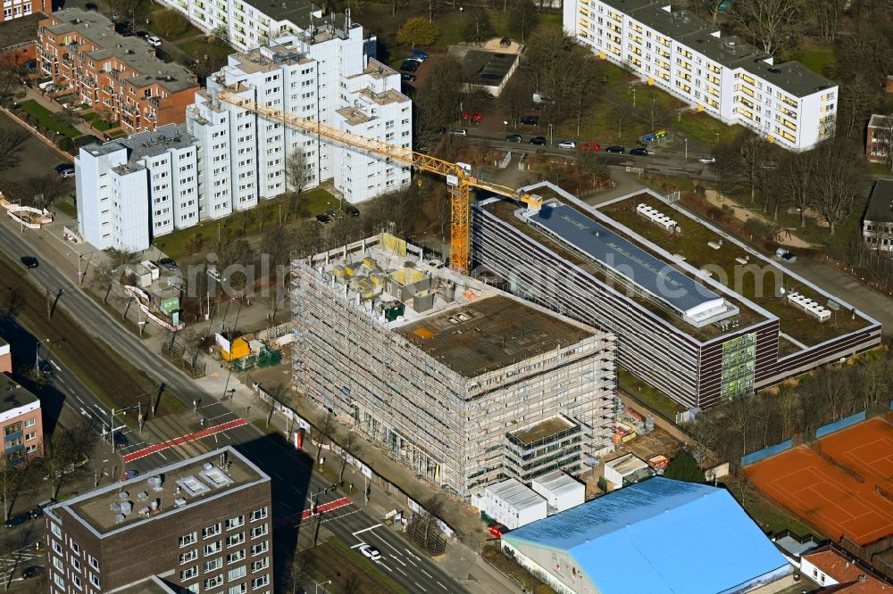 Hannover from above - New construction site Administrative buildings of the state authority IHK- Buerogebaeude on the Bischofsholer Damm in the district Bult in Hannover in the state Lower Saxony, Germany