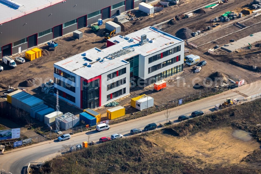 Bochum from above - New building - construction site on the factory premises of BROCK Kehrtechnik GmbH on Arnoldschacht in Bochum in the state North Rhine-Westphalia, Germany