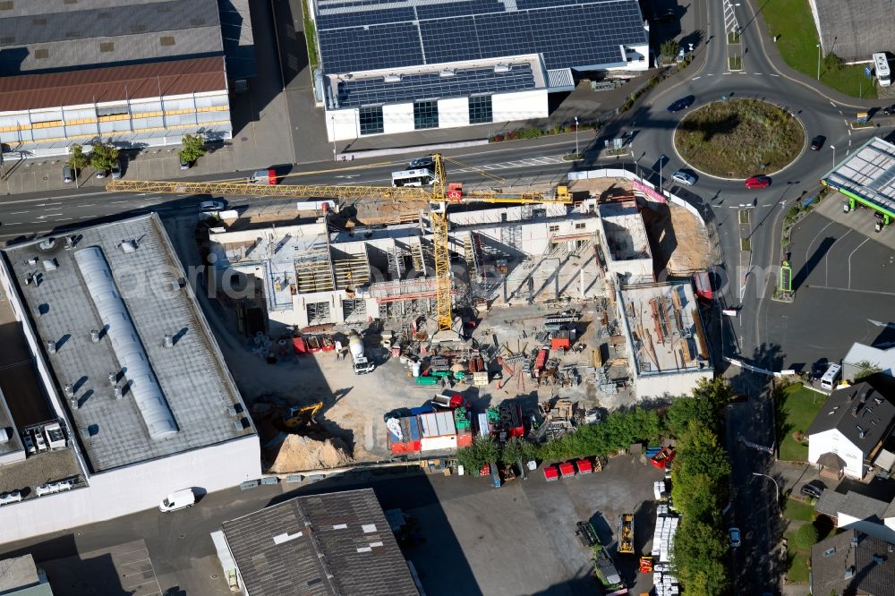 Aerial photograph Marktheidenfeld - New construction on the fire station area of the fire depot Am Nordring - Karbacher Strasse in Marktheidenfeld in the state Bavaria, Germany