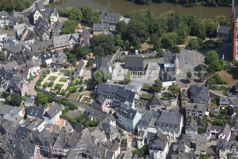 Aerial photograph Limburg an der Lahn - Construction of the episcopal residence at the Cathedral of Limburg in Limburg in Hesse