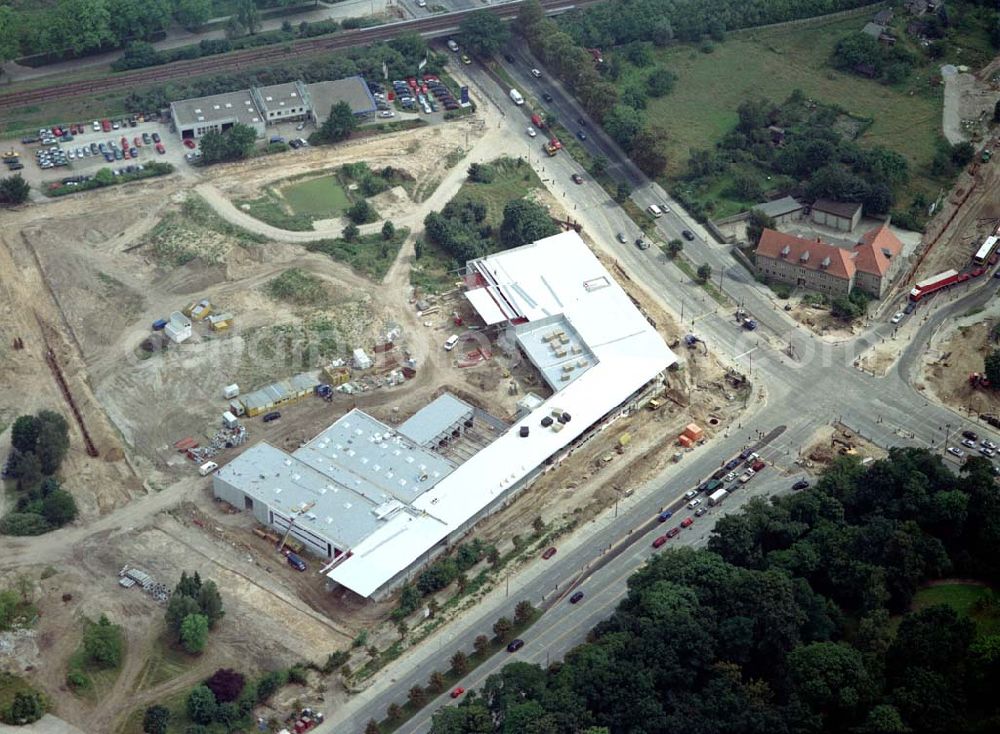 Aerial image Berlin - Biesdorf - Neubau eines BMW - Autohauses an der B1 in Biesdorf