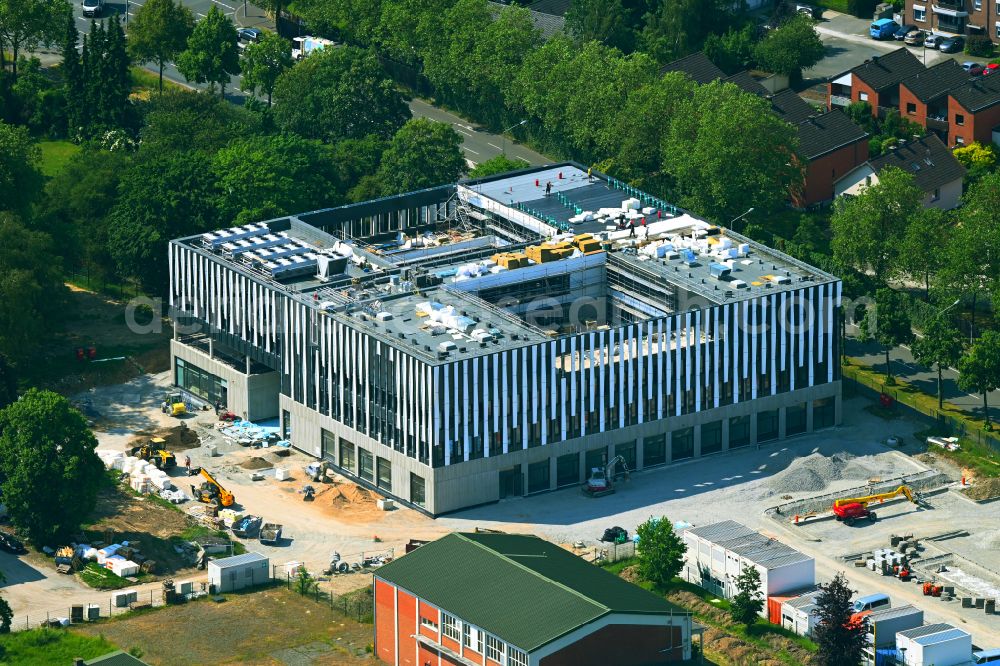 Aerial photograph Paderborn - Construction site to build a new office and commercial building Akzelerator on street Driburger Strasse - Berliner Ring in Paderborn in the state North Rhine-Westphalia, Germany