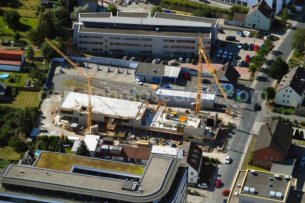 Aerial image Wolfsburg - Construction site to build a new office and commercial building on Alessandro-Volta-Strasse in Wolfsburg in the state Lower Saxony, Germany