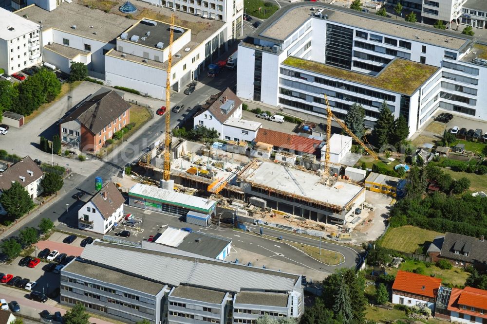 Wolfsburg from above - Construction site to build a new office and commercial building on Alessandro-Volta-Strasse in Wolfsburg in the state Lower Saxony, Germany