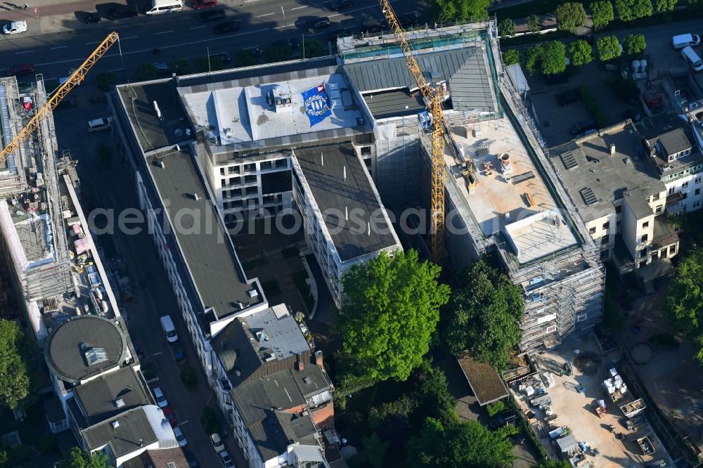 Aerial image Hamburg - Construction site to build a new office and commercial building An of Alster 42 of ALLIANZ REAL ESTATE GERMANY GMBH An of Alster in Hamburg, Germany