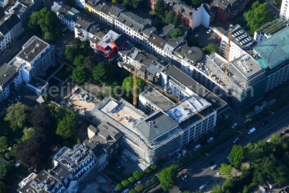 Aerial photograph Hamburg - Construction site to build a new office and commercial building An of Alster 42 of ALLIANZ REAL ESTATE GERMANY GMBH An of Alster in Hamburg, Germany