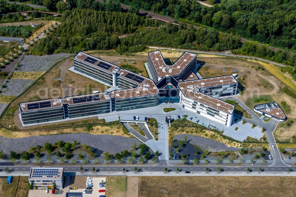 Dortmund from above - Build a new office and commercial building of Amprion GmbH on Robert-Schuman-Strasse in the district Hoerde in Dortmund in the state North Rhine-Westphalia