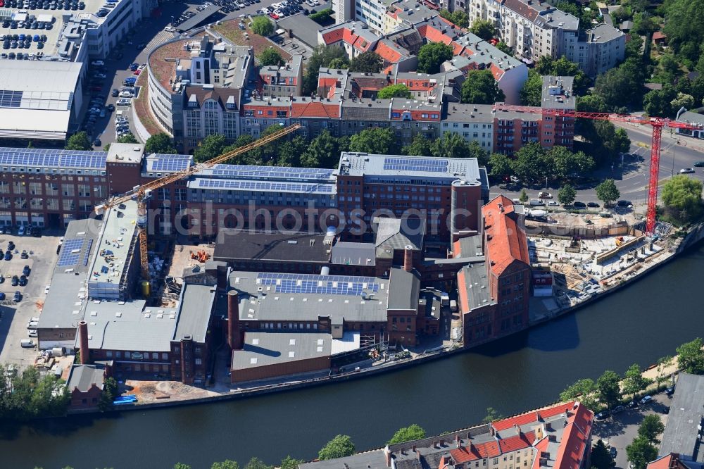 Aerial photograph Berlin - Construction site to build a new office and commercial building The Briq of Gewerbesiedlungs-Gesellschaft mbH on Franklinstrasse in the district Charlottenburg in Berlin, Germany