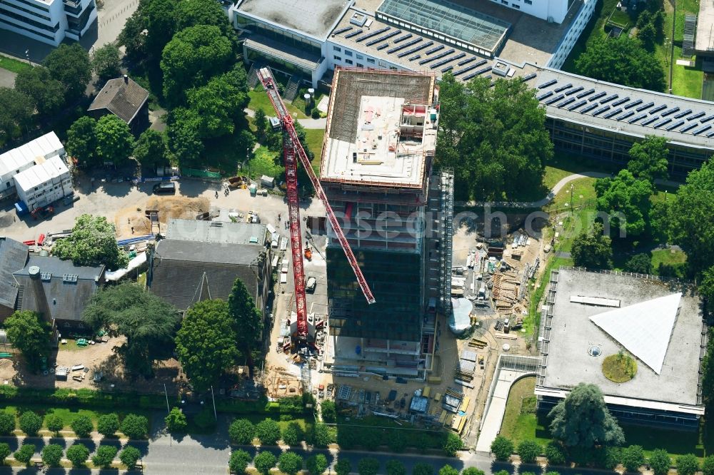 Bonn from the bird's eye view: Construction site to build a new office and commercial building UN-Campus Bonn in Bonn in the state North Rhine-Westphalia, Germany