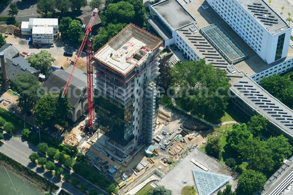 Aerial image Bonn - Construction site to build a new office and commercial building UN-Campus Bonn in Bonn in the state North Rhine-Westphalia, Germany