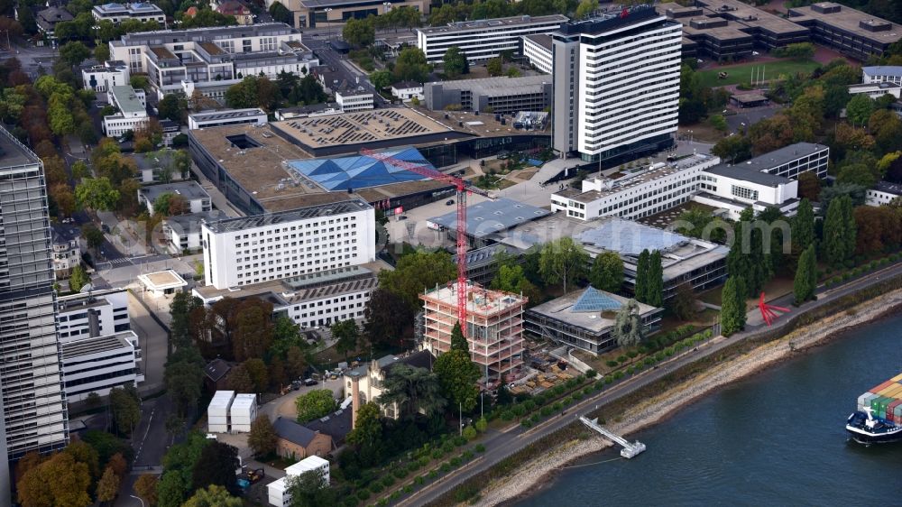 Bonn from the bird's eye view: Construction site to build a new office and commercial building UN-Campus Bonn in Bonn in the state North Rhine-Westphalia, Germany