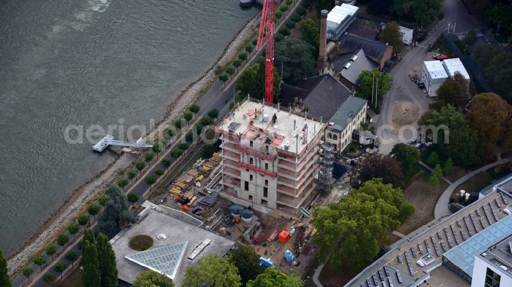 Bonn from the bird's eye view: Construction site to build a new office and commercial building UN-Campus Bonn in Bonn in the state North Rhine-Westphalia, Germany