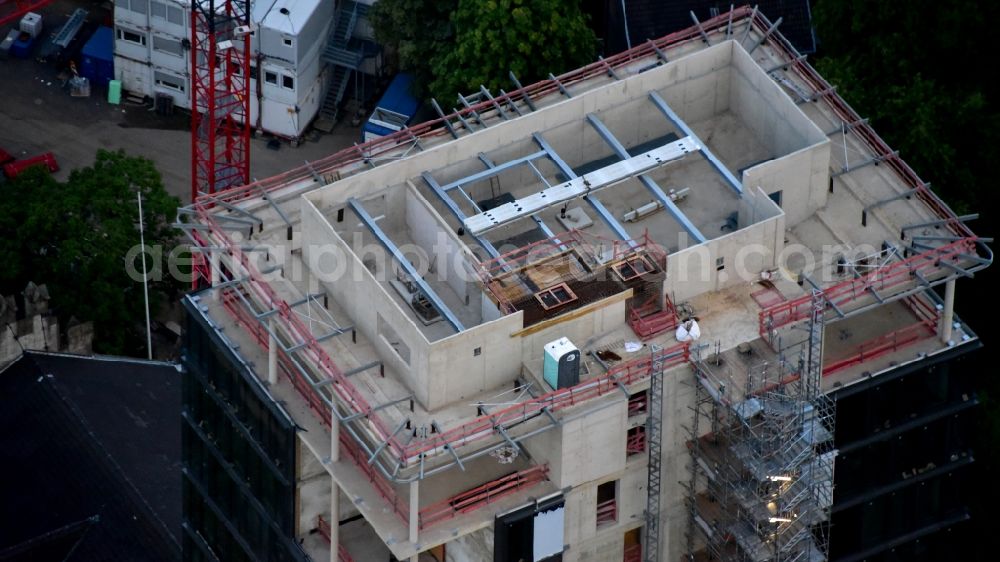 Aerial photograph Bonn - Construction site to build a new office and commercial building UN-Campus Bonn in Bonn in the state North Rhine-Westphalia, Germany