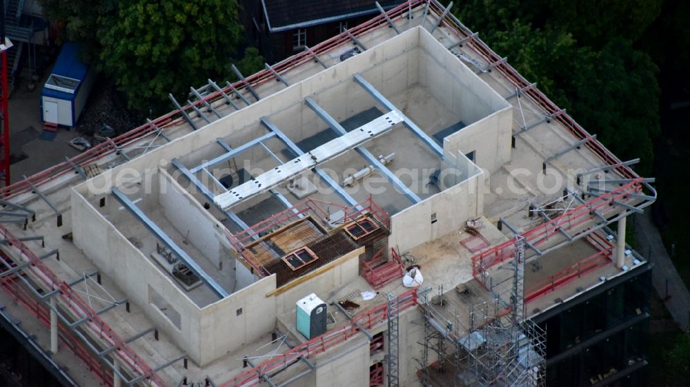 Bonn from above - Construction site to build a new office and commercial building UN-Campus Bonn in Bonn in the state North Rhine-Westphalia, Germany