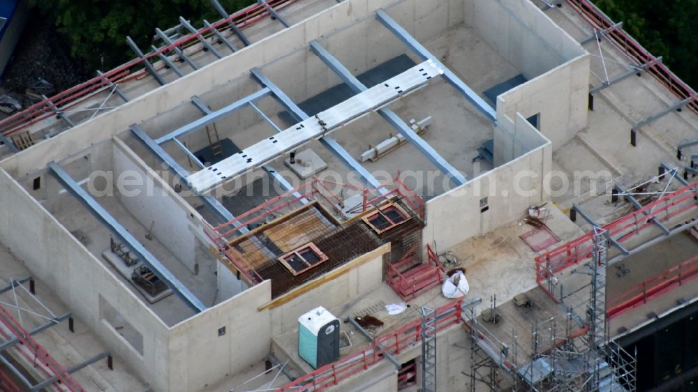 Bonn from the bird's eye view: Construction site to build a new office and commercial building UN-Campus Bonn in Bonn in the state North Rhine-Westphalia, Germany