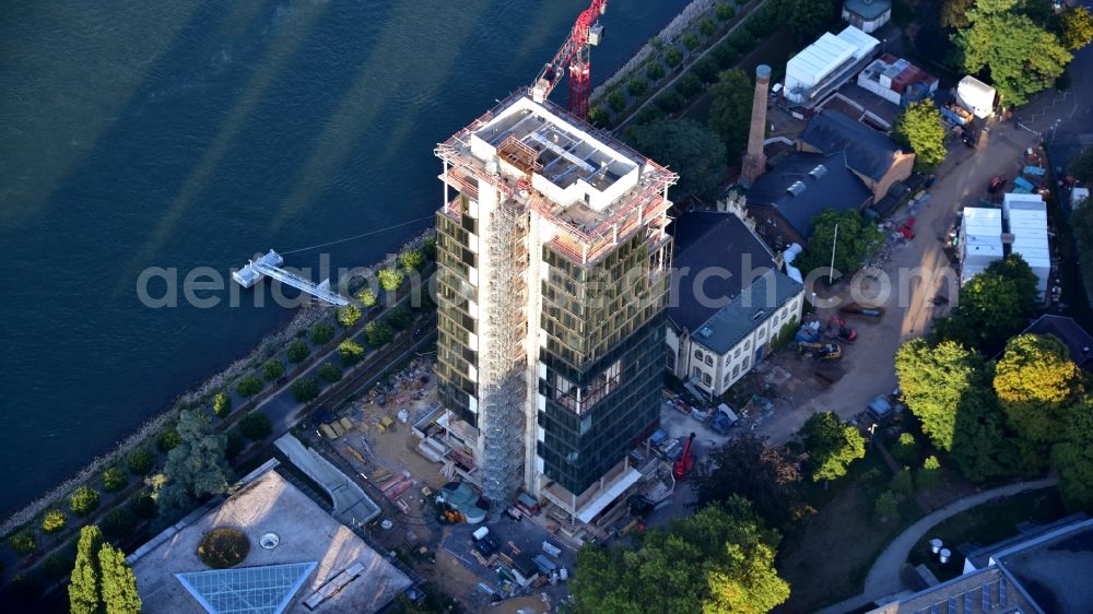 Aerial photograph Bonn - Construction site to build a new office and commercial building UN-Campus Bonn in Bonn in the state North Rhine-Westphalia, Germany