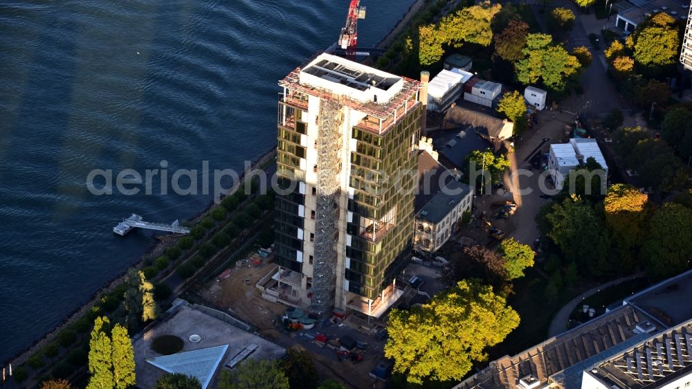 Bonn from above - Construction site to build a new office and commercial building UN-Campus Bonn in Bonn in the state North Rhine-Westphalia, Germany