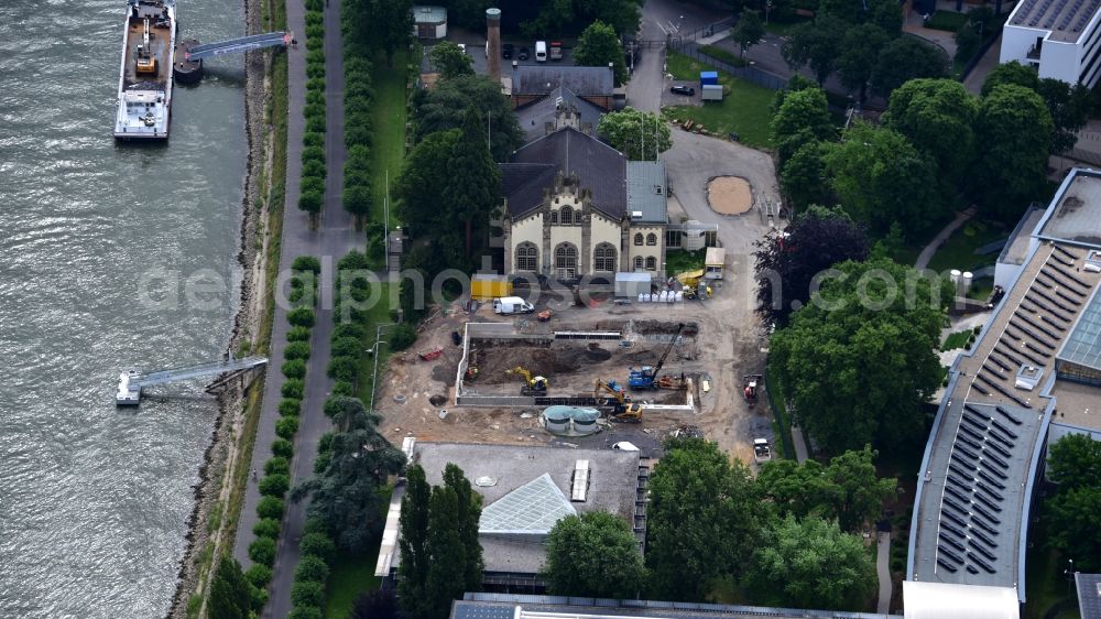 Aerial image Bonn - Construction site to build a new office and commercial building UN-Campus Bonn in Bonn in the state North Rhine-Westphalia, Germany