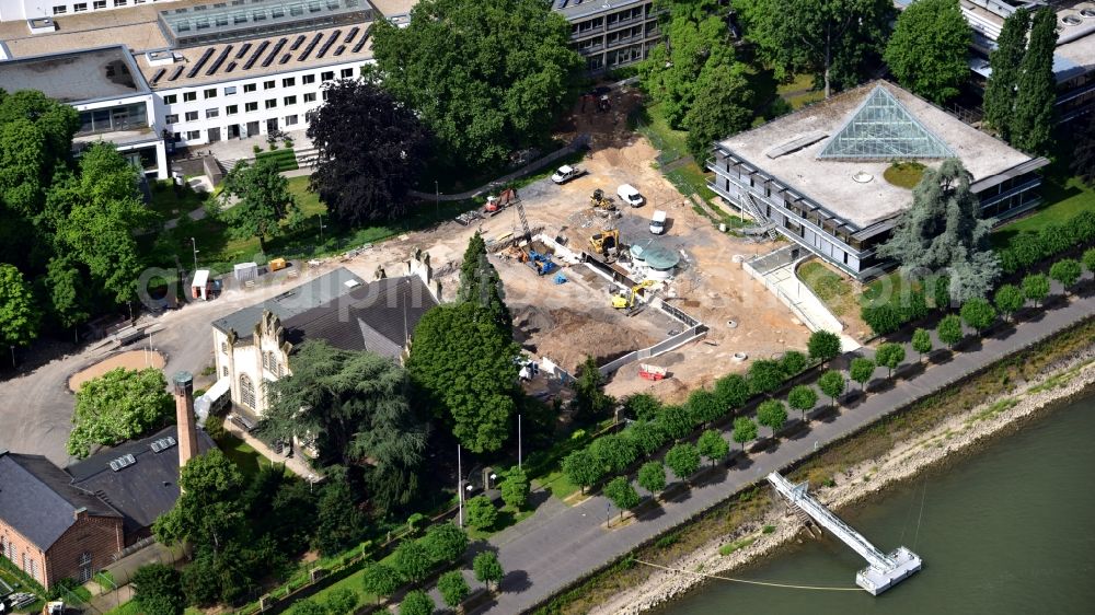 Aerial image Bonn - Construction site to build a new office and commercial building UN-Campus Bonn in Bonn in the state North Rhine-Westphalia, Germany