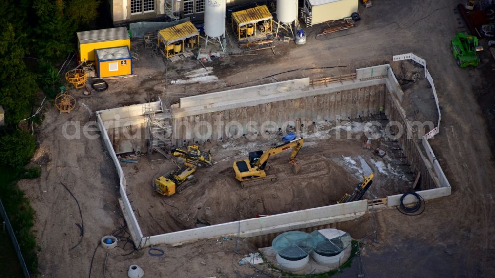 Aerial image Bonn - Construction site to build a new office and commercial building UN-Campus Bonn in Bonn in the state North Rhine-Westphalia, Germany